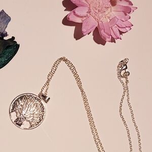 Elegant Silver Tree of Life Pendant Necklace